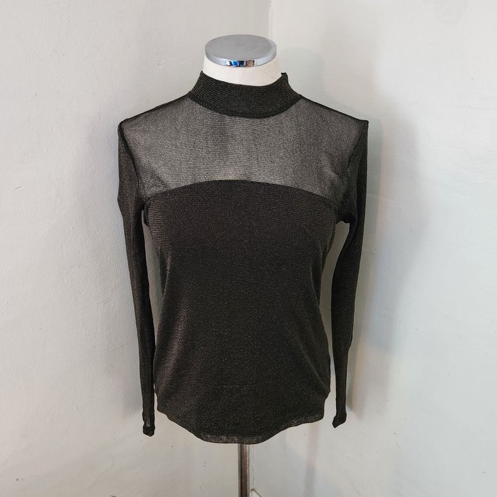 Banana Republic Lurex Mesh Top Women's Size Small - Picture 1 of 5